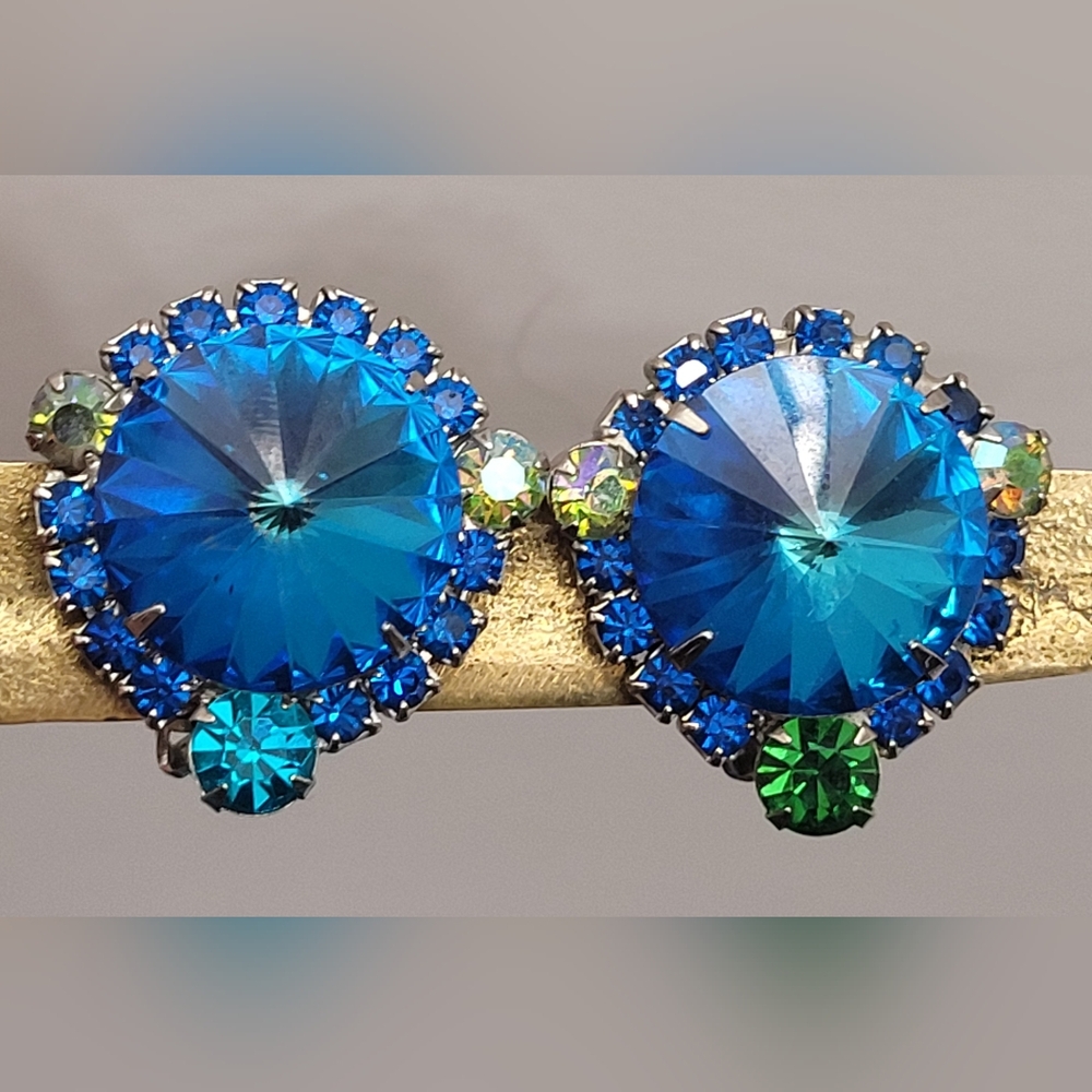Juliana D&E Blue Green Rivaloi Margarita Rhinestone Set - Picture 6 of 15